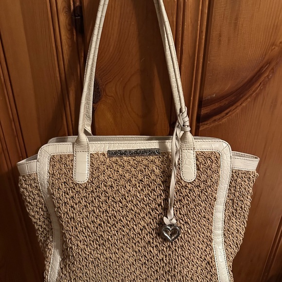 Brighton Tan and Cream Woven Tote - Picture 10 of 10